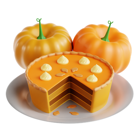 Pastel de calabaza  3D Icon