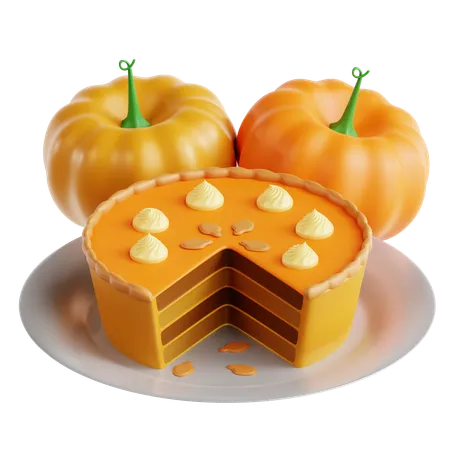 Pastel de calabaza  3D Icon