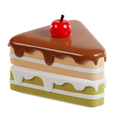 Pastel de cereza  3D Icon