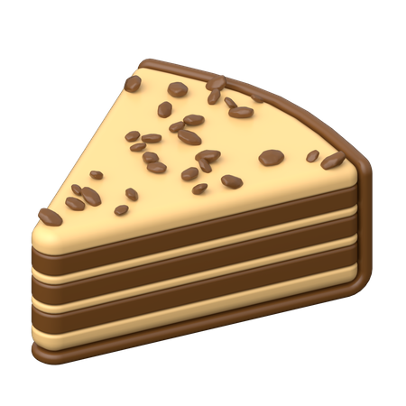 Pastel de chispas de chocolate  3D Icon