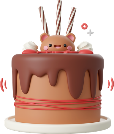 Pastel de chocolate  3D Icon