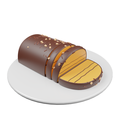 Pastel de chocolate  3D Icon