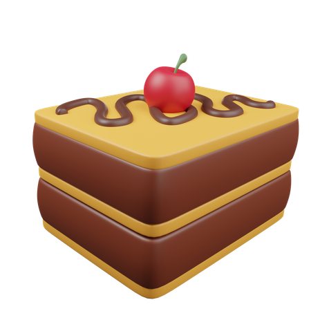 Pastel de chocolate  3D Icon