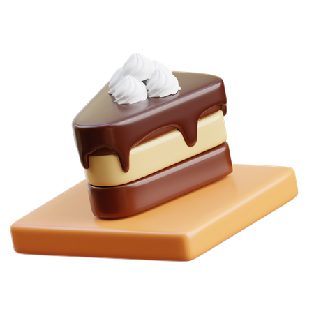 Pastel de chocolate  3D Icon