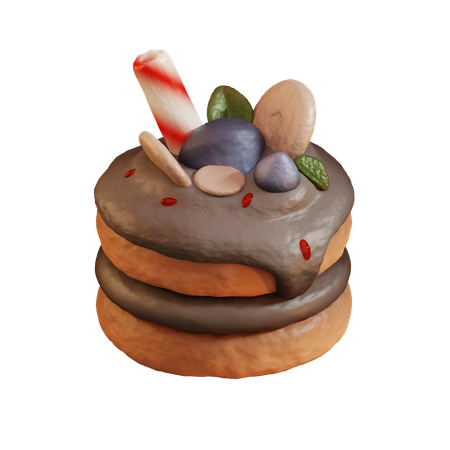 Pastel de chocolate  3D Icon