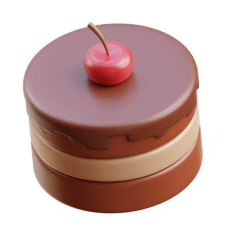 Pastel de chocolate  3D Icon