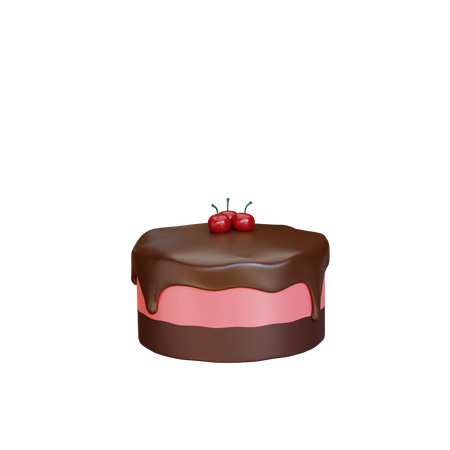 Pastel de chocolate  3D Illustration