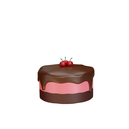 Pastel de chocolate  3D Illustration