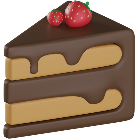 Pastel de chocolate  3D Illustration