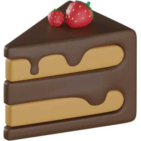 Pastel de chocolate  3D Illustration