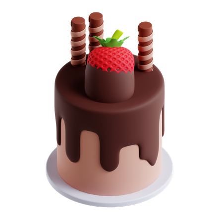 Pastel de chocolate  3D Icon