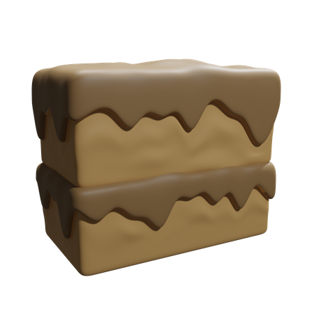 Pastel de chocolate  3D Icon