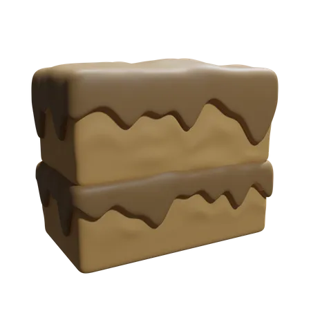 Pastel de chocolate  3D Icon