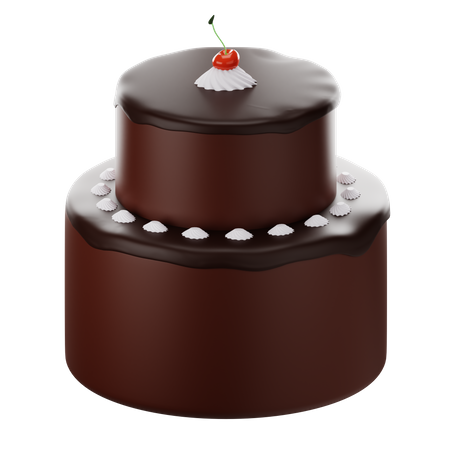 Pastel de chocolate  3D Icon