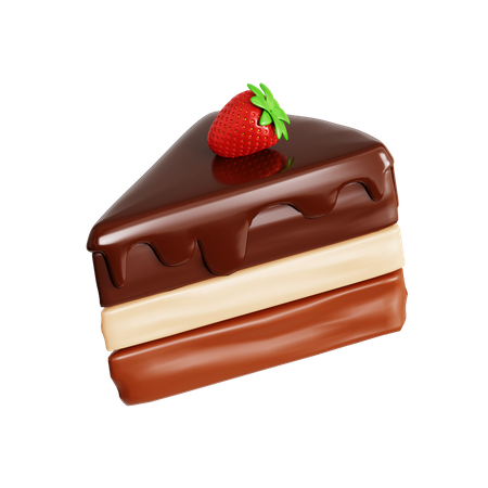 Pastel de chocolate  3D Icon