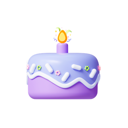 Pastel de cumpleaños  3D Icon