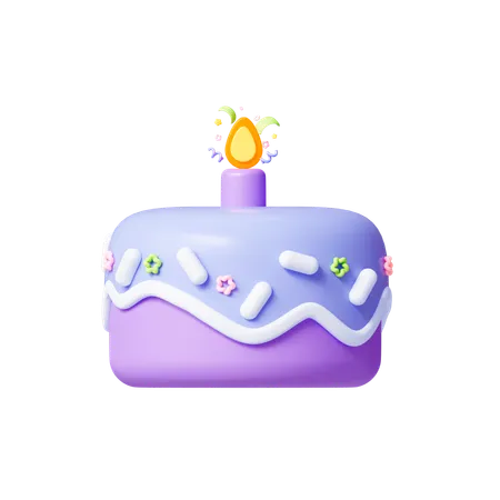 Pastel de cumpleaños  3D Icon