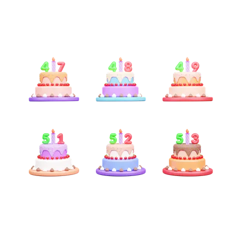 Pastel de cumpleaños  3D Icon