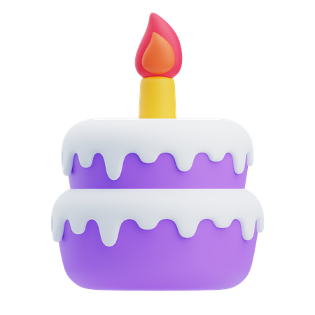 Pastel de cumpleaños  3D Icon