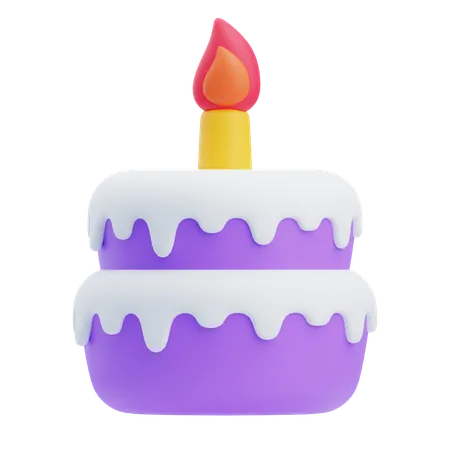 Pastel de cumpleaños  3D Icon