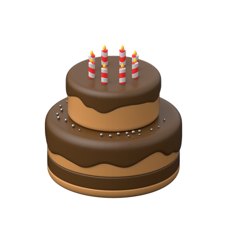 Pastel de cumpleaños  3D Icon