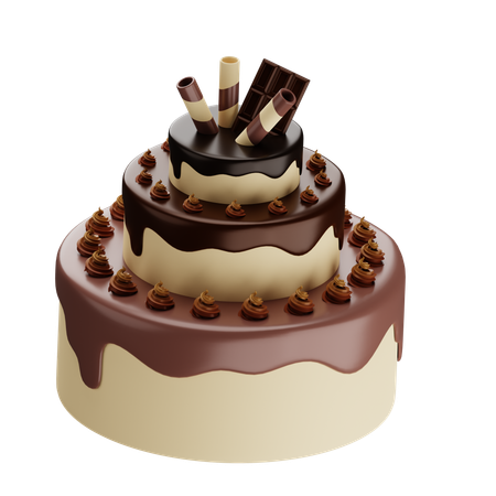 Pastel de cumpleaños  3D Icon