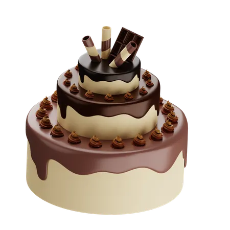 Pastel de cumpleaños  3D Icon