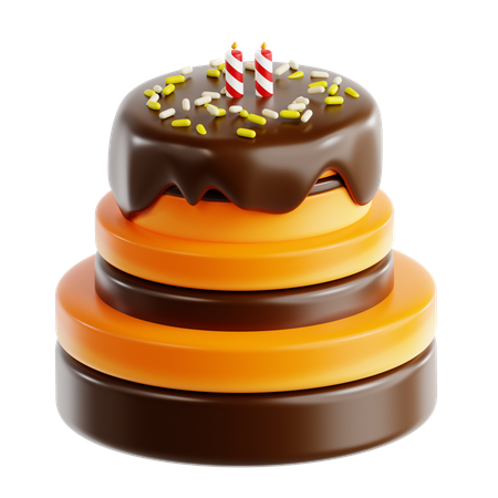 Pastel de cumpleaños  3D Icon