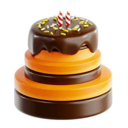 Pastel de cumpleaños  3D Icon