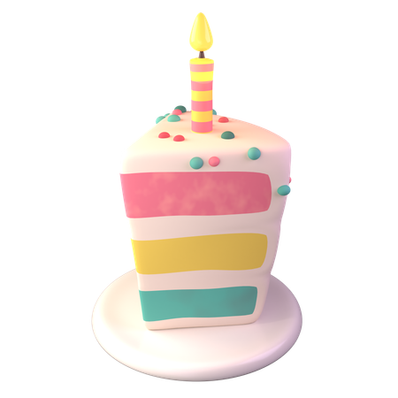 Pastel de cumpleaños  3D Icon