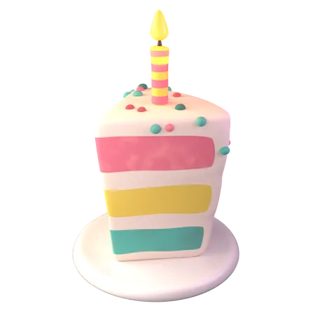 Pastel de cumpleaños  3D Icon