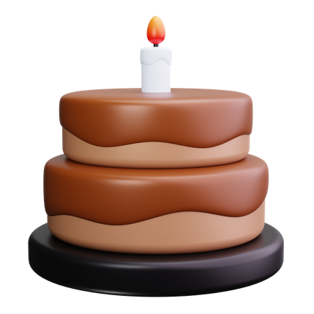 Pastel de cumpleaños  3D Icon