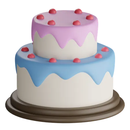 Pastel de cumpleaños  3D Icon