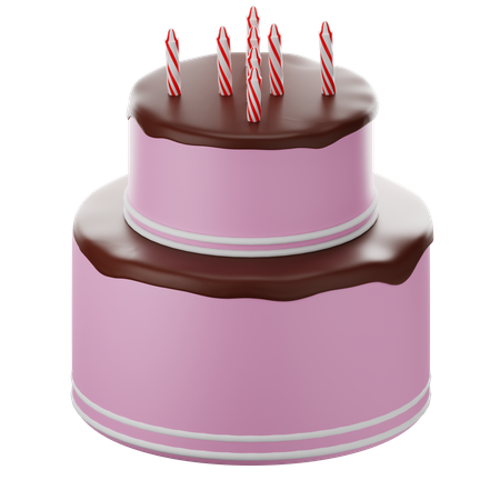 Pastel de cumpleaños  3D Icon