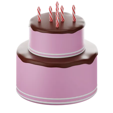 Pastel de cumpleaños  3D Icon