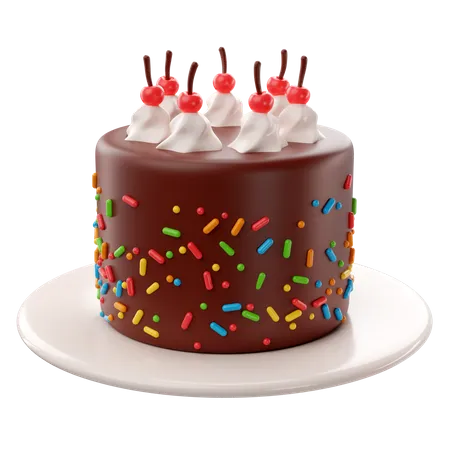 Pastel de cumpleaños  3D Icon