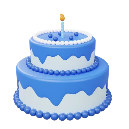 Pastel de cumpleaños  3D Icon