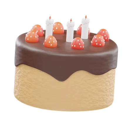 Pastel de cumpleaños  3D Icon