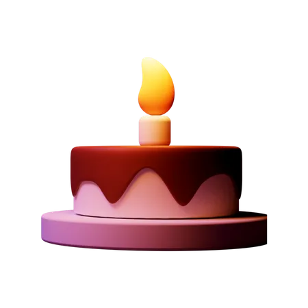 Pastel de cumpleaños  3D Icon