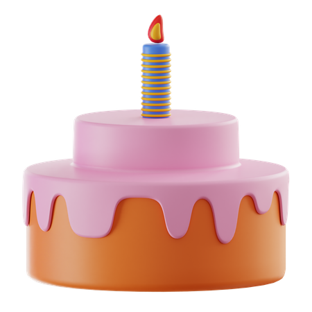 Pastel de cumpleaños  3D Icon