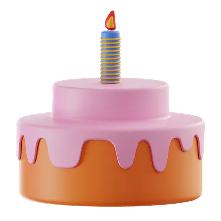 Pastel de cumpleaños  3D Icon