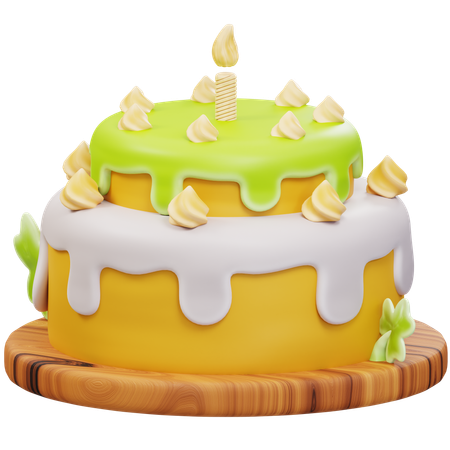 Pastel de cumpleaños del día de san patricio  3D Icon