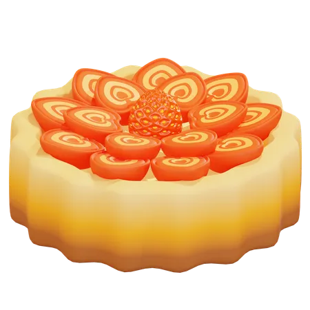 Tarta de fresas  3D Icon