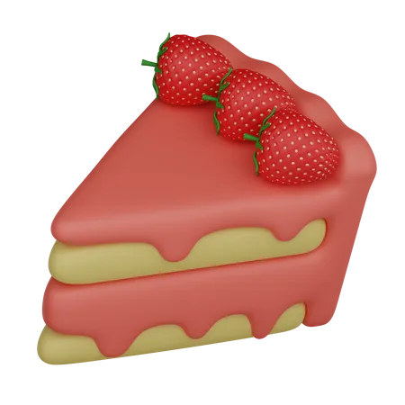 Pastel De Fresa 3D Icon