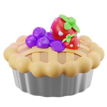 Pastel de fruta  3D Icon