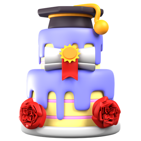 Pastel de graduacion  3D Icon