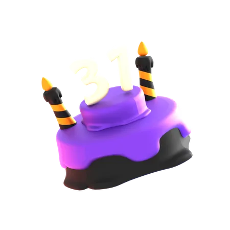 Pastel de halloween  3D Icon