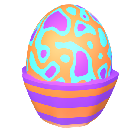Pastel de huevo de pascua  3D Icon