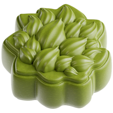 Pastel de luna de matcha  3D Icon