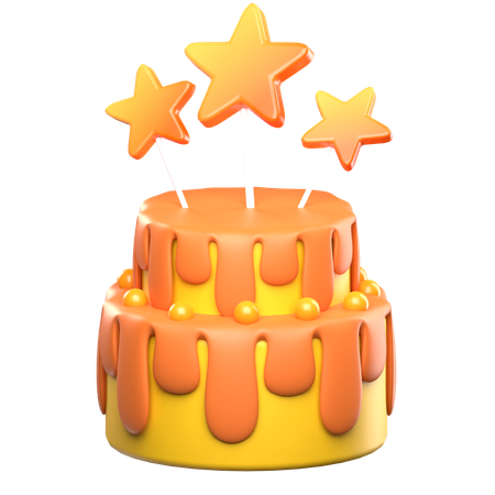 Pastel de naranja  3D Icon